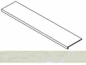 Ступень Forte dei Marmi Rock Tiffany White фронтальная 33x120