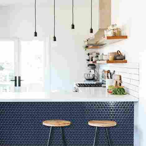 Мозаика Round midnight blue 2,8х2,8 фото 4