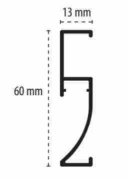 Декоративный профиль Pro-Skirting LED Black 6x250 фото 2