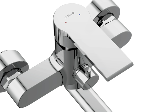 Cersanit Brasko смеситель для ванны с душем однорычажный, с длинным изливом фото 6