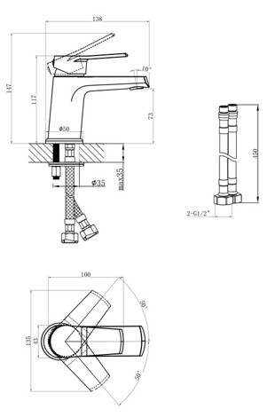 Cersanit City Смеситель для раковины однорычажный фото 2