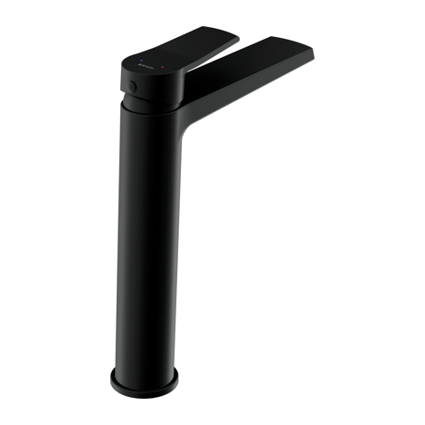 Cersanit City Смеситель для раковины высокий однорычажный, черный фото 3