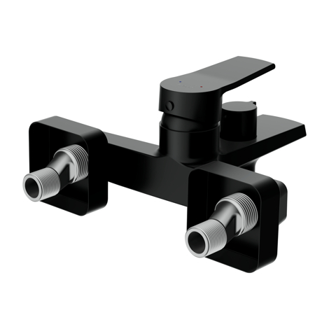 Cersanit City смеситель для ванны с душем однорычажный, черный фото 4