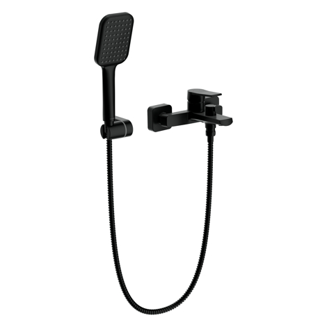 Cersanit City смеситель для ванны с душем однорычажный, черный фото 6