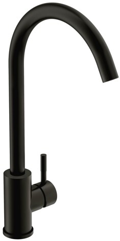 Cersanit Como смеситель для кухни однорычажный, черный фото 3