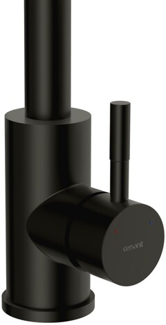 Cersanit Como смеситель для кухни с Г-образным изливом, однорычажный, черный фото 4
