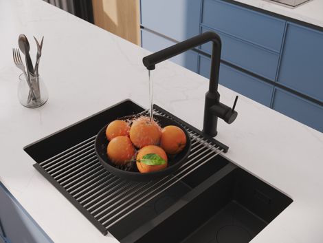 Cersanit Flavis смеситель для кухни однорычажный, черный фото 10