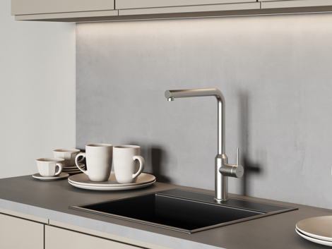 Cersanit Flavis смеситель для кухни однорычажный, сатин фото 6