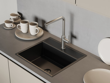 Cersanit Flavis смеситель для кухни однорычажный, сатин фото 7