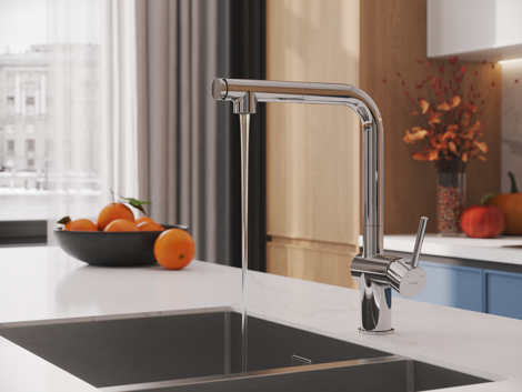 Cersanit Flavis смеситель для кухни с выдвижным изливом, 2 режима фото 8