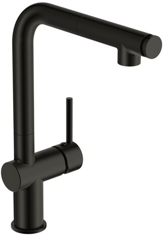 Cersanit Flavis смеситель для кухни с выдвижным изливом, 2 режима, черный фото 3