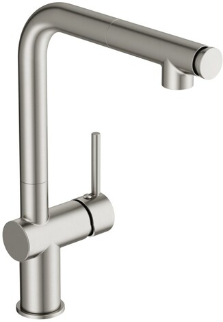 Cersanit Flavis смеситель для кухни с выдвижным изливом, 2 режима, сатин фото 3