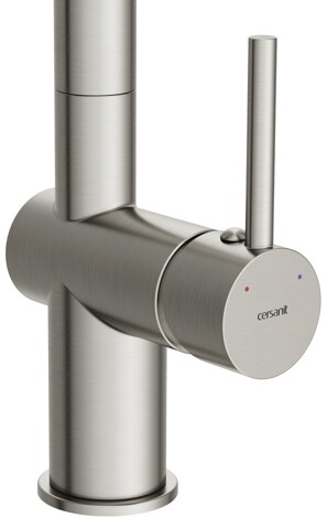 Cersanit Flavis смеситель для кухни с выдвижным изливом, 2 режима, сатин фото 4