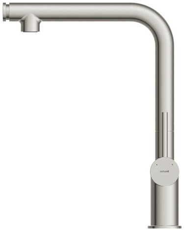 Cersanit Flavis смеситель для кухни с выдвижным изливом, 2 режима, сатин фото 5