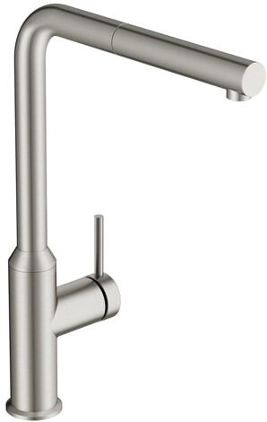 Cersanit Flavis смеситель для кухни с выдвижным изливом, сатин фото 3