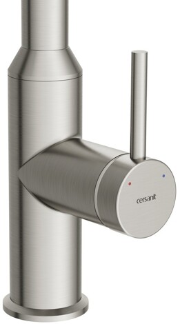 Cersanit Flavis смеситель для кухни с выдвижным изливом, сатин фото 4