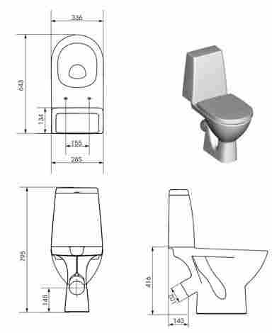 Cersanit Granta 031 Унитаз-компакт S-KO-GRA031-3/6-DL-w с сиденьем дюропласт плавное опускание фото 5