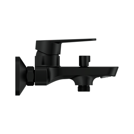 Cersanit Lara смеситель для ванны с душем однорычажный, черный фото 7