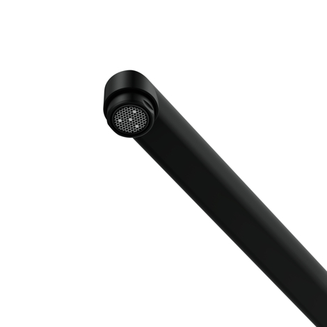 Cersanit Lara смеситель для ванны с душем однорычажный, черный, с длинным изливом фото 3