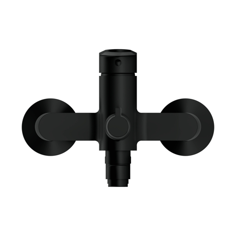 Cersanit Lara смеситель для ванны с душем однорычажный, черный, с длинным изливом фото 6