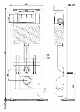 Cersanit Link Инсталляция для унитаза с бачком P-IN-MZ-LINK фото 2