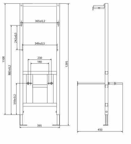 Cersanit Link Pro Инсталляция для унитаза с бачком, без кнопки фото 2