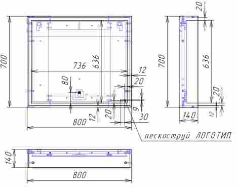 Cersanit Louna 80 Зеркало с подстветкой фото 2