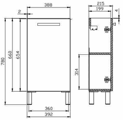Cersanit Melar 40 Тумба под раковину Como/Crea/Moduo 40 фото 2