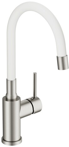 Cersanit Melar смеситель для кухни с гибким изливом, белый фото 3