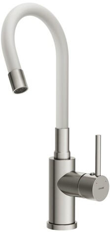 Cersanit Melar смеситель для кухни с гибким изливом, белый фото 5