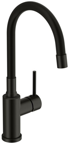Cersanit Melar смеситель для кухни с гибким изливом, черный фото 3