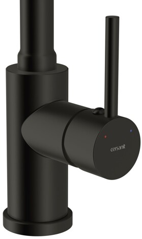 Cersanit Melar смеситель для кухни с гибким изливом, черный фото 4