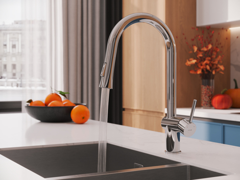 Cersanit Melar смеситель для кухни с выдвижным изливом фото 10