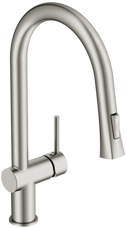 Cersanit Melar смеситель для кухни с выдвижным изливом, сатин фото 3