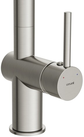 Cersanit Melar смеситель для кухни с выдвижным изливом, сатин фото 4