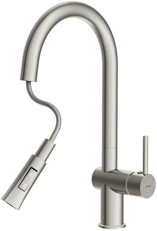 Cersanit Melar смеситель для кухни с выдвижным изливом, сатин фото 5