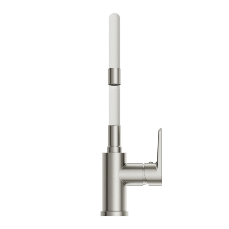 Cersanit Moduo смеситель для кухни с гибким изливом, белый фото 5