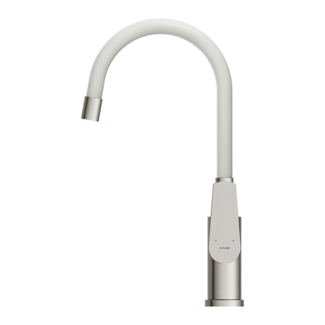 Cersanit Moduo смеситель для кухни с гибким изливом, белый фото 6