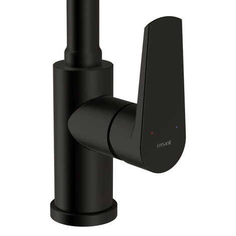 Cersanit Moduo смеситель для кухни с гибким изливом, черный фото 4