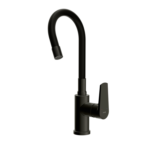 Cersanit Moduo смеситель для кухни с гибким изливом, черный фото 7