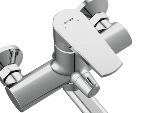 Cersanit Moduo смеситель для ванны с душем однорычажный, с длинным изливом фото 5