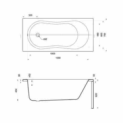 Cersanit Nike 150 Ванна акриловая прямоугольная, без ножек фото 2