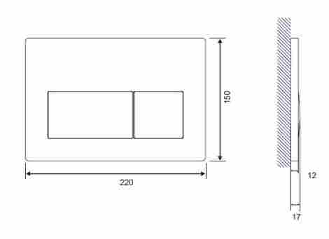 Cersanit Presto Кнопка слива двойная, белый фото 2