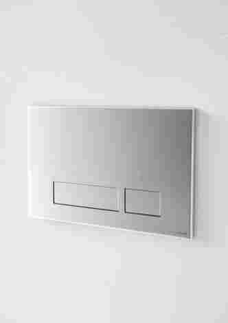 Cersanit Torro Кнопка слива двойная антивандальная, сталь матовый фото 2