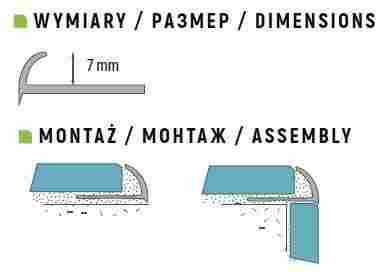 Профиль технический Внешний 7 мм, черный 0,7x250 фото 2