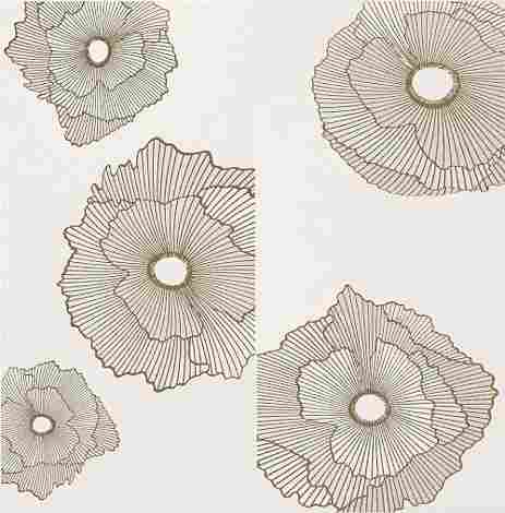Панно Mono Golden flowers (из 2-х плиток) 60x60