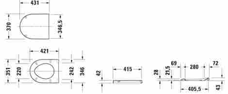 Duravit Starck 3 Крышка-сиденье, плавное опускание фото 2