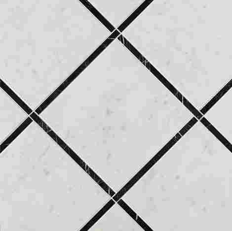 Декор Roma Diamond Incroci Carrara Nero Reale Inserto 60x60