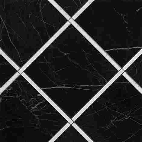 Декор Roma Diamond Incroci Nero Reale Carrara Inserto 60x60