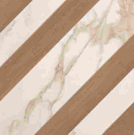 Декор Roma Diamond Righe Calacatta Bark Avana Inserto 60x60